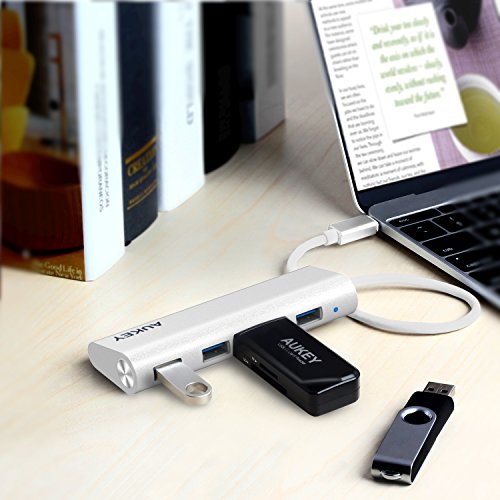 AUKEY USB C Hub auf USB 3.0 * 4 Port Aluminum Type C Hub für New Macbook, Macbook Pro 2016, Google ChromeBook Pixel 2015, usw. - 6