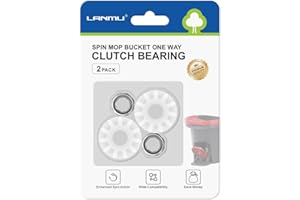LANMU One Way Bearing for Vileda Turbo Microfibre Mop and Bucket,Repair Pedal Broom Spin Mop Bucket Bearing for Vileda,O-Cedar and More Spin Mop Bucket(2 Packs)