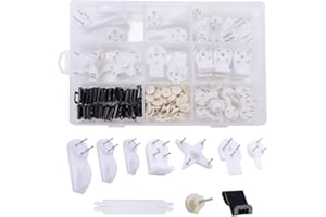 VooGenzek 169 Piezas Gancho de marco, Ganchos para Colgar Cuadros, Ganchos de Pared Plásticos para Pared Dura y Panel de Yeso, para Cuelgue Marcos de Fotos, Relojes