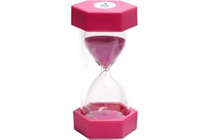 DREAM HORSEX Hourglass Sand Timer, Sand Timer, Coloured Sand Timers for Children, Kitchen Timer Child Game Toy, Toothbrush Timer Sandglass, Home Office Decoration, 3 Minutes, Pink