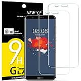 NEW'C Verre Trempé pour Huawei P Smart,[Pack de 2] Film Protection écran - Anti Rayures - sans Bulles d'air -Ultra Résistant (0,33mm HD Ultra Transparent) Dureté 9H Glass