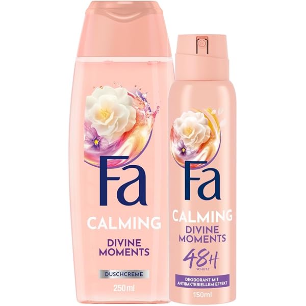 Fa Duschgel & Deospray Oriental Moments Set – Wüstenrose & Sandelholz, Vegan, 48h Schutz (2x250 Ml + 150 Ml)