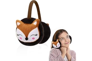 Casenly Winter Ohrenwärmer für Kinder, Plüsch Ohrenschützer Süße Fuchs Design Warme Winddicht Earmuffs Winter Ohrenschützer für Mädchen Jungen Winter Warmhalten Accessoire für Outdoor