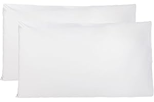 FARFALLAROSSA Taie Oreiller 100% Coton 50X70 CM Lot De 2, Taie d'oreiller Rectangulaire 100% Puro Coton avec Fermeture - Blanc