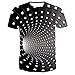 Produktbild Schwarz-Weiß-Tunneldigitaldruck Herren Sommer atmungsaktives 3DT-Shirt TX-8372 L