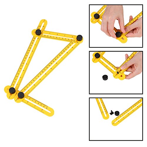 Angle izer Schablone Werkzeug, Vonimus Multi-Angle Messlineal, Lineal Vorlage Angleizer Allgemein für Bastler, Bauherren, Handwerker - 5