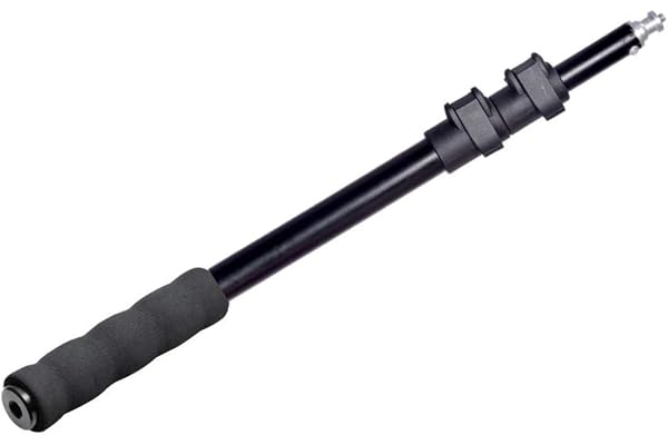 VTS Metal Extension Support Rod Flash Speedlite Tripod Stick Rod Photo Studio Telescopic Microphone arm Pole with Hand Grip (Extension Rod)