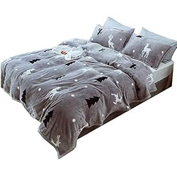 Douce et Moelleuse Couverture Motif de Flamant Chaud Couverture Polaire Couvre-Lit Draps Couverture de Canapé pour Adult/Enfants (Wapiti, 150 x 200 cm)
