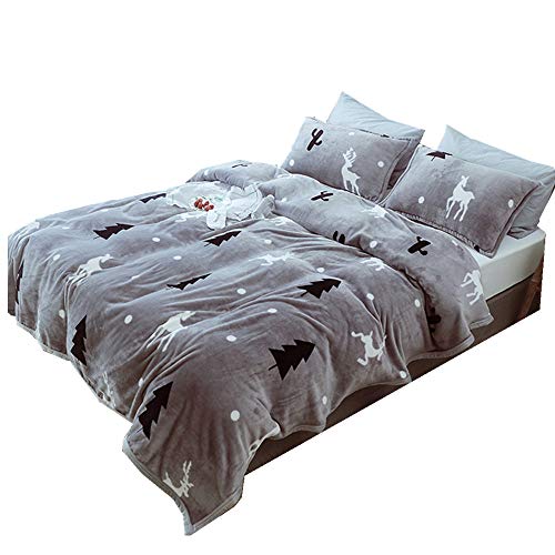 Douce et Moelleuse Couverture Motif de Flamant Chaud Couverture Polaire Couvre-Lit Draps Couverture de Canapé pour Adult/Enfants (Wapiti, 150 x 200 cm)