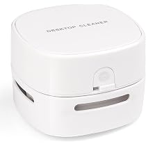 IGOKOTI Desktop Vacuum Cleaner Mini Table Dust Sweeper - 360° Rotatable, Rechargeable For Keyboard, Home, School & Office (No Battery Included)