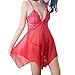 Produktbild Dessous Set Damen,ABsoar Frauen Lace Dessous Nachthemd Spitzen mit offenem Schritt Lingerie Babydoll mit G-String Set in mehren Farben Sleepwear