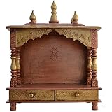 Jodhpur Handicrafts Home Temple/ Mandap/ Wooden Temple / Pooja Temple With Led Bulb