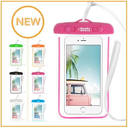 Naruba Media IPX8 Waterproof Case, Waterproof Case Bags for Documents, Credit Cards, Mobile Phones to 6 inch für|strand aktivitäten| Water sport| joggen| Kajaken etc
