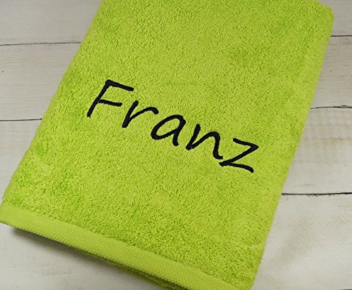 ★ Handtuch mit Namen bestickt ★ Duchtuch ★ Geschenk ★ Badetuch ★ 500 g/m2 ★ 70 x 140 cm ★