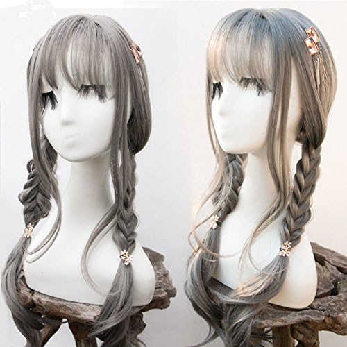 girl wig long hair Air bangs wig Simulation of PEAR head wig
