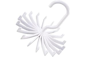 LGYUWER Rotating Tie Rack Hanger 360 Degree Rotating Tie Clothes Holder 20 Hook Hanging Necktie Belt Shelves Organizer for Closet Storage Scarf Tie