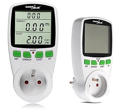 Green Blue La consommation d'énergie mètre wattmètre prise compteur d'énergie de compteur