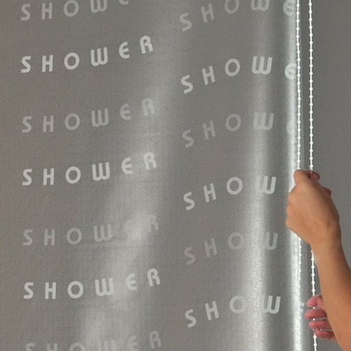 ECO-DuR,4024879010638,1 Paar Ersatzvorhänge ECK Duschrollo 134×62 cm – Shower weiß - 2