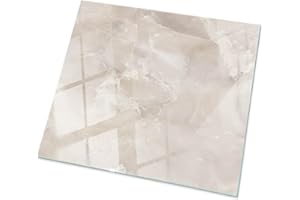 Tulup Plaque de Table en Verre 60x60 cm Surface Lisse Decoratif Verre Trempé pour Le Salon, la Cuisine et la Salle à Manger Décor Élégant Durable - Motif Texture de marbre