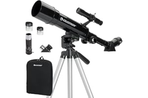 Celestron 21038 Travel Scope 50 Portable Refractor Telescope Kit with Backpack, Black