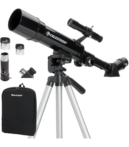 Telescopio Astronomico Per Bambini Principianti, Telescopio Rifrattore 70 300 150x Dotato Di Treppiede Adattatore Smartphone Filtro Lunare E Barlow Lente