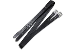 Brama West 1 paire d'étrivières en cuir - Noir - 125 cm