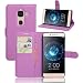 Produktbild Nadakin Letv LeEco Le Max 2 Hülle, Premium Leder Schutzhülle Flip Mappen Kasten Abdeckung,Handyhülle aus Taschenhülle mit Kreditkartenhaltern, Standfunktion, Geldbeutel, Magnetverschluss für Letv LeEco Le Max 2 (Lila)