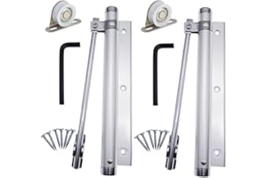 YUOIP® Ferme-Porte à Ressort en Alliage d'aluminium de Porte Closers réglable Facile à installer Dispositif de fermeture automatique 45kg (2 pièces)