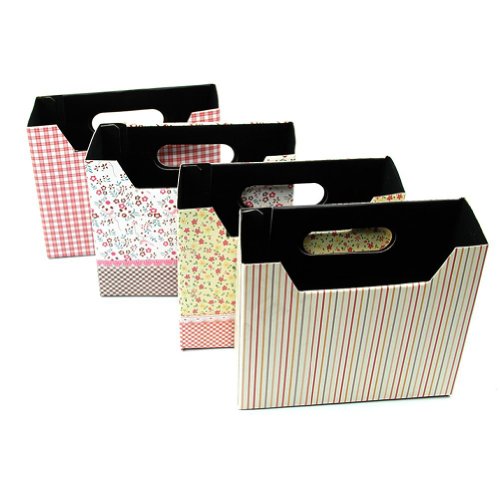 Estone 2 piezas lindo maquillaje cosm  tico tablero de papel papeler  a bricolaje caja de almacenaje horas Decor organizador