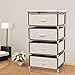 SONGMICS 4 Drawer Beige DIY Storage Wardrobe Cabinet Multiple- Purpose Storage Unit 84.5 cm RLG14M