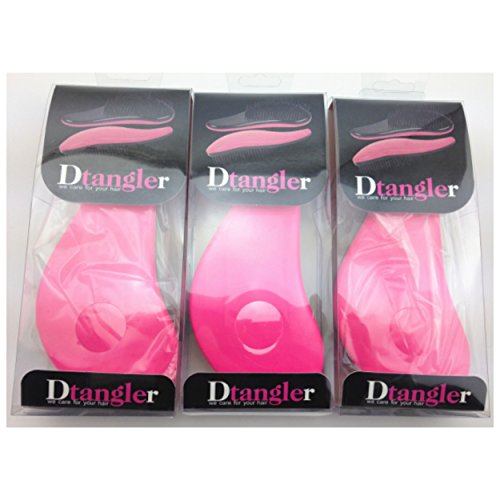 2 Stück DEtangleR Tangle Master Haarbürsten Farbe Weiss oder Pink Entwirrbürsten für perfektes Haar, 1x Pink und 1 x Weiß - 4