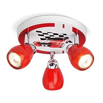 Racing LED Deckenleuchte, Ø 31 cm, 3x 2,5W GU10 LED inkl., 3x 220 Lumen