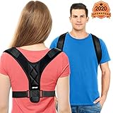 Posture Corrector for Women and Men - Upgraded Lengthened Soft Sponge Pad Adjustable Upper Back Brace for Clavicle Support and Providing Pain Relief from Neck, Back and Shoulder (Universal)
