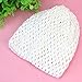 Sweet Newborn Baby Girls Flower Decoration Crochet Knitted Cap Beanie Hat White