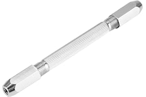 YUECOOM Taladro de Mano, 0-3 Mm Mini Micro Manual Gimlet Doble Extremo Pin Vice Drill, Hand Twist Chuck Gimlet para Taladrar Madera, Tilo, Cuerno de Hueso