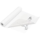 Holtrae Rollos De Papel Cebolla,40cm x 50m,Calco Blanco Transparente,Papel Vegetal Para Bocetos, Embalaje Y Uso Profesional (