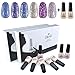 Elite99 Gelpolish Soak Off UV LED Gel Nail Polish 6 Colors + Base Top Coat Set Manicure Box Gift (C053-A)