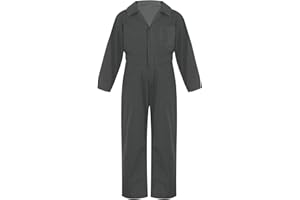 Jugaoge Boys Girls Jumpsuit Overall Mechanic Costume Long Sleeve Overalls Boiler Suit Cargo Coveralls