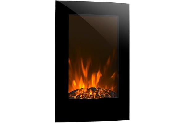 Klarstein Cheminée Electrique d'Intérieur, Chauffage Electrique de 2000W, Fausse Cheminée Decorative avec Effet Flamme en LED, Télécommande Inclus, Programmable, Minuterie, Thermostat Réglable
