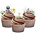 Produktbild Golf Mix Kuchen Dekorationen – Essbare Cup Cake Topper (24 Stück)