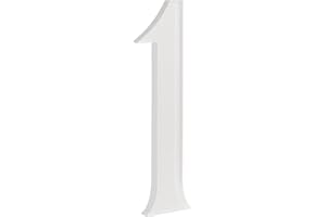 HASWARE 4-Inch Self-Adhesive House Number - Waterproof and Weather-Resistant - Easy Installation for Home Mailbox Post Door (Silver, 1)
