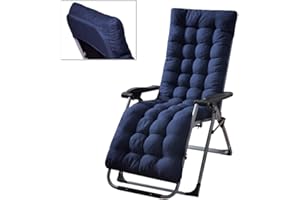 Akemaio Patio Chaise Lounge Cojines Soft Sun Lounger Cojines Pad Lounge Chair Cojín para Viajes Vacaciones Interior al Aire Libre