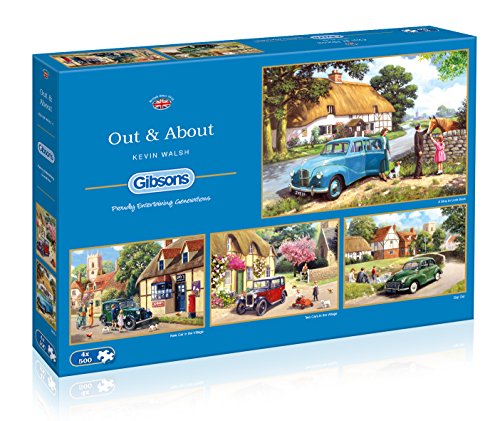 Gibsons Out and About Jigsaw Puzzles (4 x 500 Pieces)