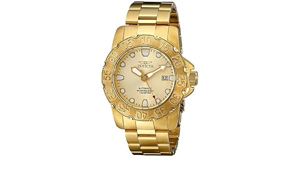 OROLOGIO INVICTA * AUTOMATICO * ACCIAIO * PLACCATO ORO 18KT : Amazon.it:  Moda