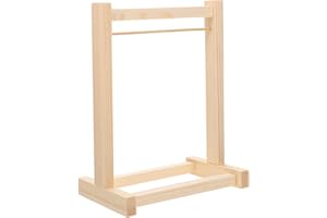 ULTECHNOVO Perchero en miniatura para muñecas: 20 3 cm, percha de madera para casa de muñecas, armario de muñecas, accesorios para muebles para casa de muñecas