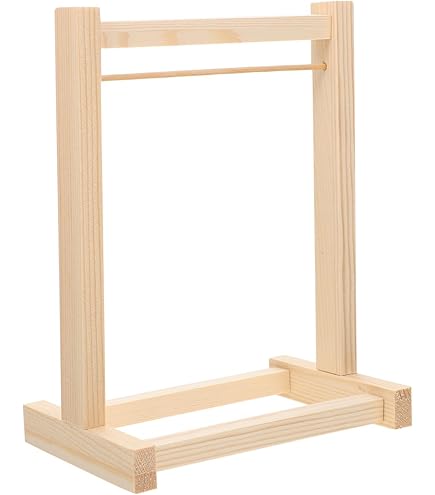 HONITANO Puppenkleiderbügel Aus Holz - Kleiderständer Für Puppenbekleidung