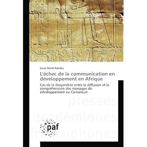 L'echec de la communication en developpement en Afrique: Dissymetrie entre la diffusion et la comprehension des messages de developpement au Cameroun