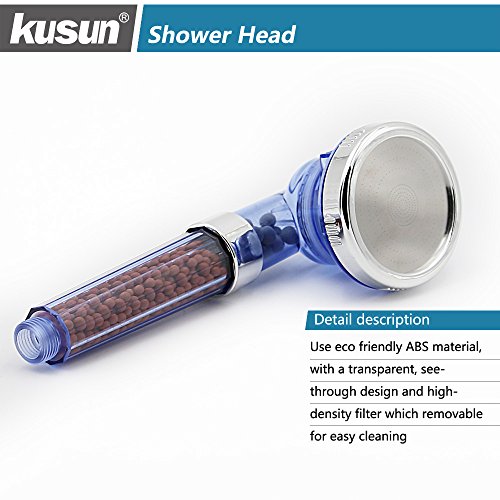 Kusun® 3 Modi Duschkopf Handbrause Hochdruck Wasserspar Lonenfilter Universal Duschen Bestandteile HS003-3M - 4