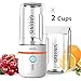Produktbild GREENIS IPX7 Wasserdichter Mini Standmixer, Tragbarer Premium PCTG Smoothie Milchshake Maker, Kleiner Wiederaufladbarer Entsafter, mit 2 Tassen für Innen und Außen Weiß