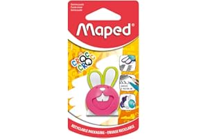 Maped - Material Escolar - Goma de Borrar Croc Croc Puzzle - Diseño Lúdico con 3 Partes - Forma Ergonómica - Borra Grafito y Tinta Sensible a Fricción - 3 Modelos Diferentes